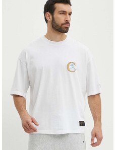 Pamučna majica Champion za muškarce, boja: bijela, s aplikacijom, 219999