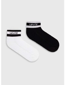 Čarape Levi's 2-pack boja: bijela