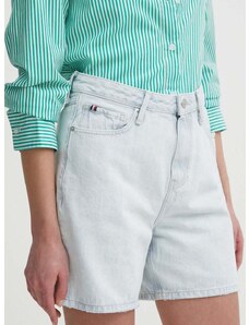 Traper kratke hlače Tommy Hilfiger za žene, bez uzorka, visoki struk, WW0WW41328