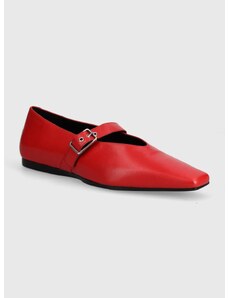Kožne balerinke Vagabond Shoemakers WIOLETTA boja: crvena