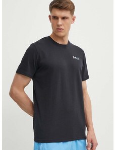 Majica kratkih rukava Under Armour za muškarce, boja: crna, s aplikacijom