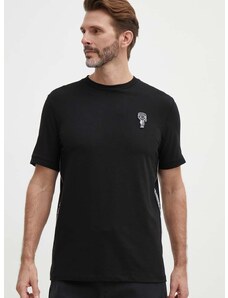 Majica kratkih rukava Karl Lagerfeld za muškarce, boja: crna, s aplikacijom, 542221.755026