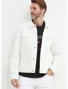 Traper jakna Tommy Hilfiger za muškarce, boja: bijela, za prijelazno razdoblje, MW0MW34522