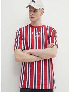Pamučna majica Karl Kani za muškarce, boja: crvena, s uzorkom