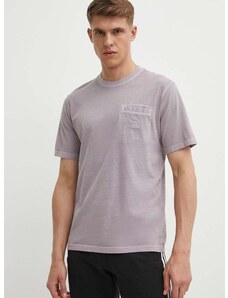 Pamučna majica adidas Originals za muškarce, boja: ljubičasta, bez uzorka, IS1762