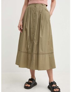 Pamučna suknja MAX&Co. boja: zelena, maxi, širi se prema dolje, 2416101034200