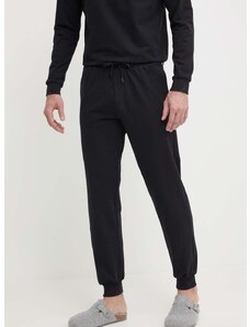 Homewear pamučne hlače BOSS boja: crna, bez uzorka, 50515187
