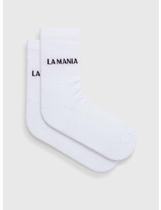 Čarape La Mania za žene, boja: bijela