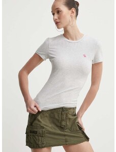 Majica kratkih rukava Abercrombie & Fitch za žene, boja: siva