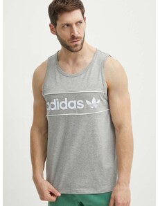 Pamučna majica adidas Originals za muškarce, boja: siva, IR9342