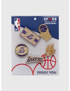 Dječji bedževi za obuću Crocs NBA LA Lakers 5-pack boja: zlatna