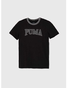 Dječja pamučna majica kratkih rukava Puma PUMA SQUAD B boja: crna, s tiskom