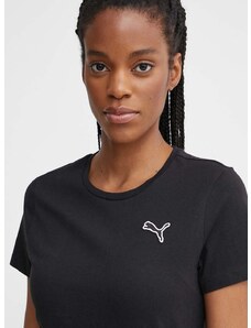 Pamučna majica Puma BETTER ESSENTIALS za žene, boja: crna