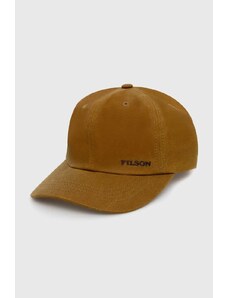 Pamučna kapa sa šiltom Filson Oil Tin Low Profile Logge boja: smeđa, bez uzorka, FMACC0145