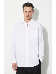Pamučna košulja Lacoste za muškarce, boja: bijela, regular, s klasičnim ovratnikom, CH8522