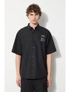 Pamučna košulja Undercover za muškarce, boja: crna, relaxed, s klasičnim ovratnikom, UC1D4407