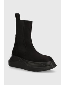 Gležnjače Rick Owens Woven Boots Beatle Abstract za žene, boja: crna, s platformom, DS01D1846.NDK.99
