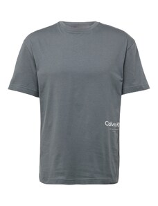 Calvin Klein Majica 'OFF PLACEMENT' siva / prljavo bijela