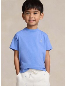 Dječja pamučna majica kratkih rukava Polo Ralph Lauren boja: ljubičasta, s tiskom