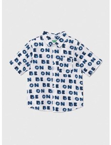 Dječja pamučna košulja United Colors of Benetton boja: bijela
