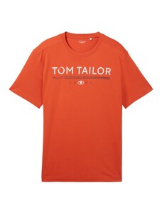 TOM TAILOR Majica mornarsko plava / narančasta / bijela