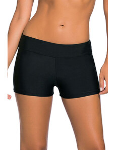 Trgomania Black Wide Waistband Swimsuit Bottom Shorts