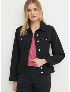 Traper jakna Sisley za žene, boja: crna, za prijelazno razdoblje