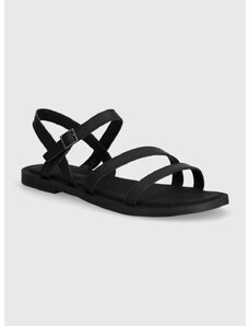 Kožne sandale Toms Kira za žene, boja: crna, 10020802