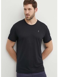Sportska majica kratkih rukava Peak Performance Delta boja: crna, bez uzorka