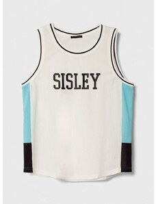 Dječja majica kratkih rukava Sisley boja: bijela, s uzorkom