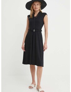 Haljina Lauren Ralph Lauren boja: crna, mini, širi se prema dolje, 250933440