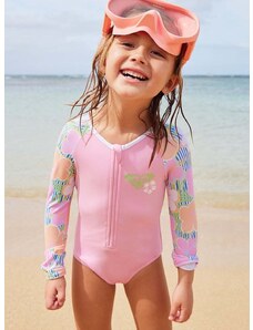 Dječji jednodijelni kupaći kostim Roxy TINY FLOWERNE boja: ružičasta