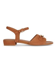 Kožne sandale Geox D NEW ERAKLIA 15 B za žene, boja: smeđa, s debelom potpeticom, D4580B 00021 C6001