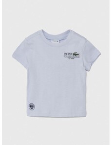 Dječja pamučna majica kratkih rukava Lacoste s tiskom