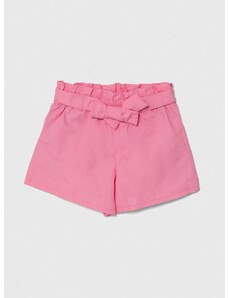Dječje pamučne kratke hlače United Colors of Benetton boja: ružičasta, bez uzorka
