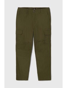 Pamučne hlače Dickies boja: zelena, cargo kroj
