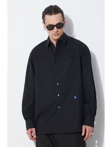 Pamučna košulja Ader Error TRS Tag Shirt za muškarce, boja: crna, relaxed, s klasičnim ovratnikom, BMSGFYSH0101