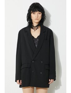 Sako Undercover Jacket boja: crna, dvoredno zakopčavanje, bez uzorka, UC1D1107.2