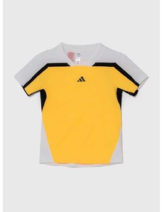 Dječja majica kratkih rukava adidas Performance boja: žuta, s tiskom
