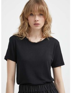 Majica kratkih rukava Bruuns Bazaar KatkaBB ss T-shirt za žene, boja: crna, BBW1072N