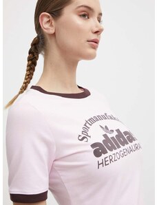 Majica kratkih rukava adidas Originals za žene, boja: ružičasta, IR6087