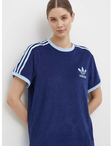 Majica kratkih rukava adidas Originals za žene, boja: tamno plava, IR7465