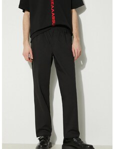 Hlače New Balance Twill Straight Pant 30" za muškarce, boja: crna, ravni kroj, MP41575BK