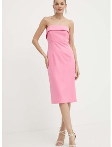 Haljina Bardot GEORGIA boja: ružičasta, midi, uska, 53007DB1