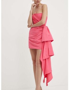 Haljina Bardot ALANIS boja: ružičasta, mini, uska, 59273DB