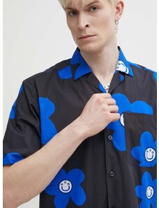 Pamučna košulja Hugo Blue za muškarce, boja: crna, relaxed, 50513855