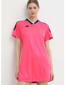 Haljina adidas TIRO boja: ružičasta, mini, ravna, IS0732