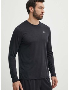 Majica dugih rukava za trčanje Under Armour Streaker boja: crna, bez uzorka