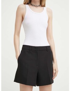 Kratke hlače Bruuns Bazaar RubySusBBWinta shorts za žene, boja: crna, bez uzorka, visoki struk, BBW3936
