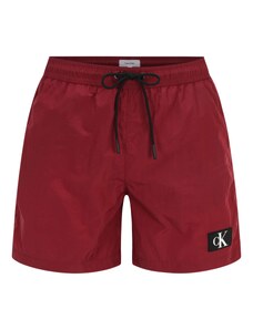 Calvin Klein Swimwear Kupaće hlače karmin crvena / crna / bijela